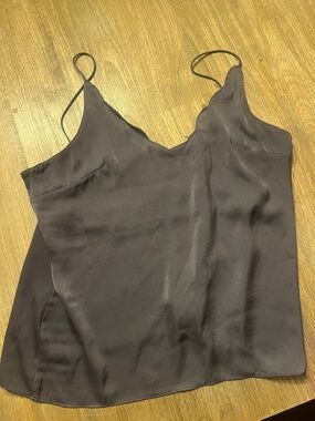 Silk-Feel Purple Camisole Tank Top - Women's